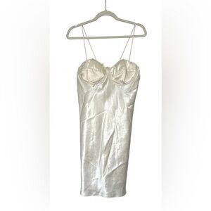 Vintage Josie by Natori Satin Bustier Dress Luxe Satin Vintage Y2K